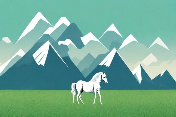 A horse in a field