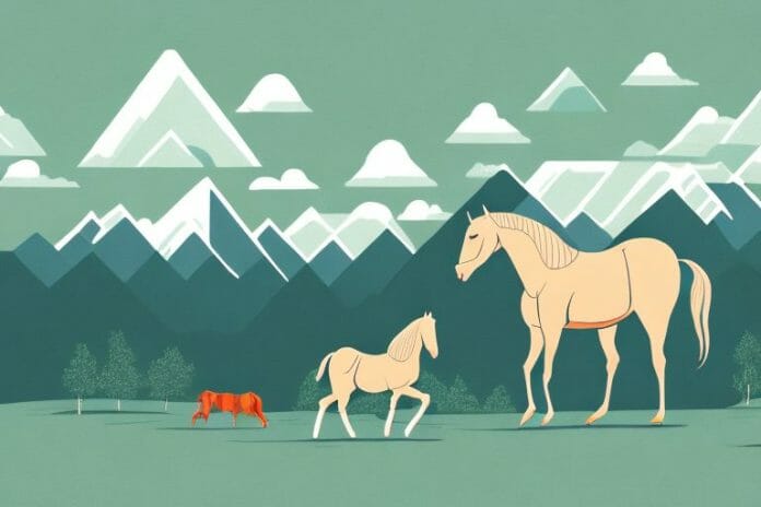 A horse in a rural setting