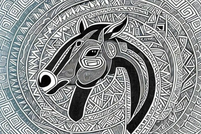 An azteca horse in its natural environment in klerksdorp