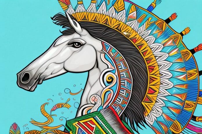 A majestic azteca horse in a scenic cape town landscape