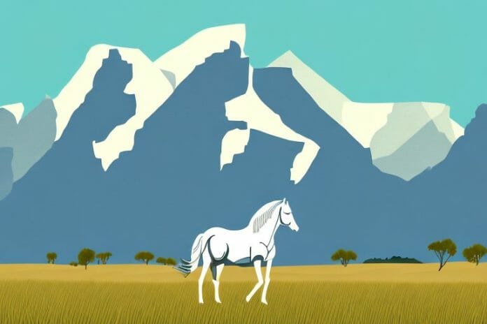 A horse in a field