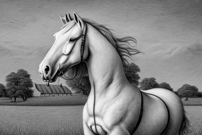 An azteca horse in a rural setting in simon's town