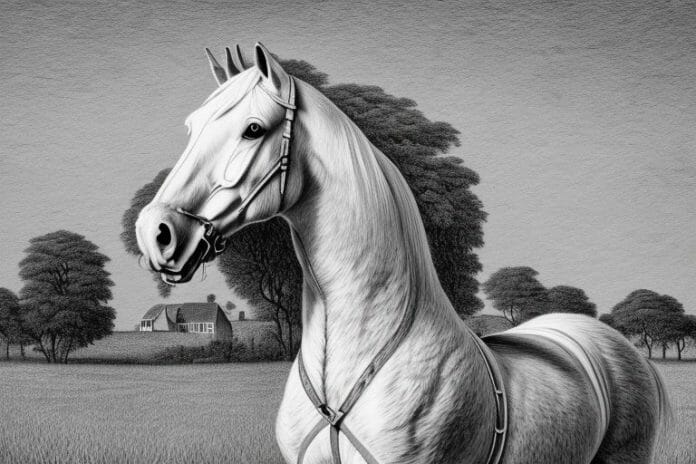 A belgian draft horse in a rural setting in richards bay