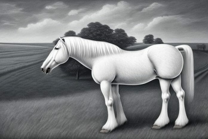 An american belgian draft horse in a rural setting in amanzimtoti