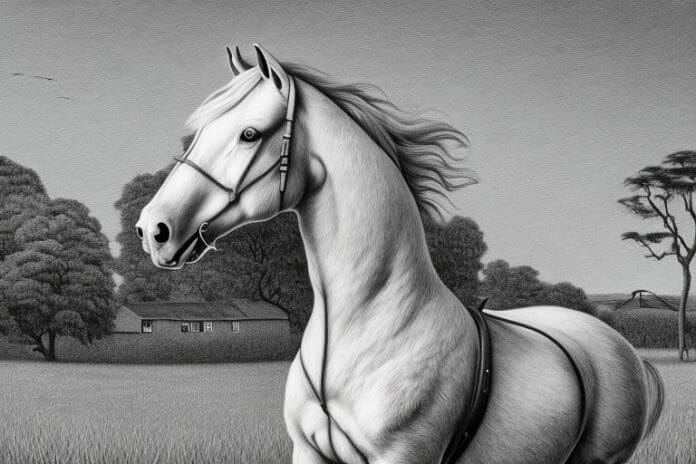 A belgian draft horse in a rural setting in port shepstone