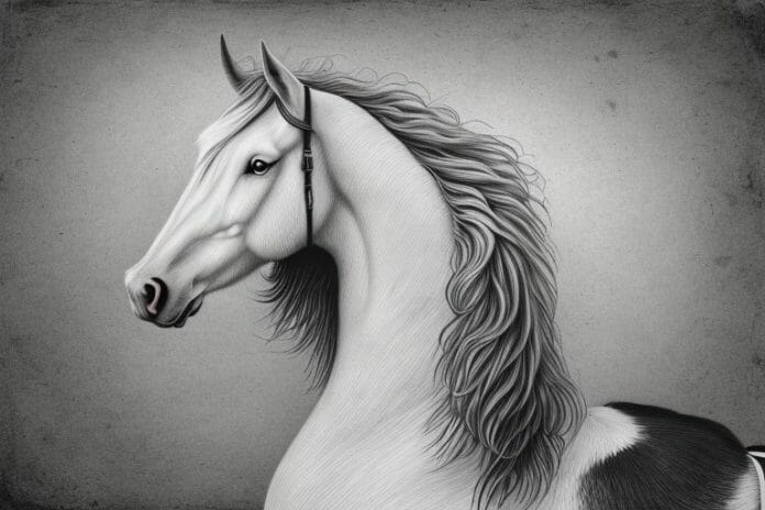An american belgian draft horse in a rural south african setting