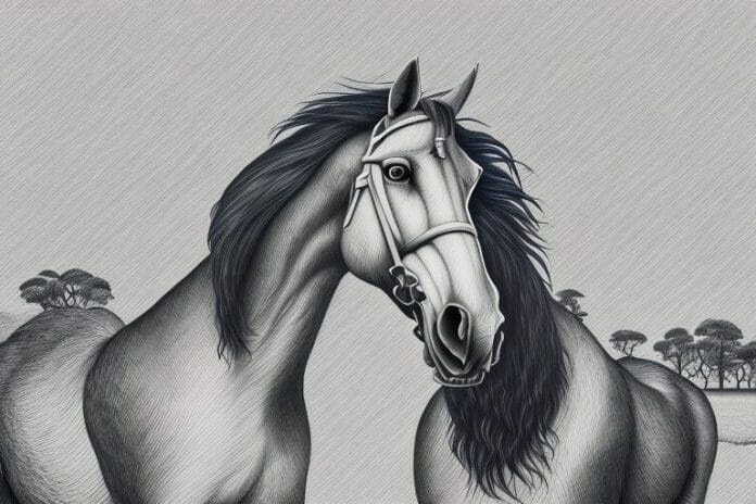 A belgian draft horse in a stellenbosch