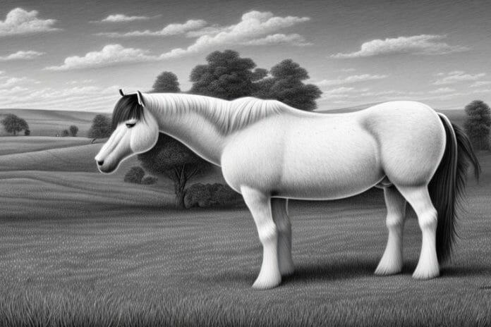 A shire horse in a rural setting in kwa zulu natal