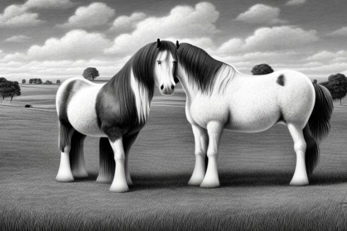 A shire horse in a rural setting in pietermaritzburg