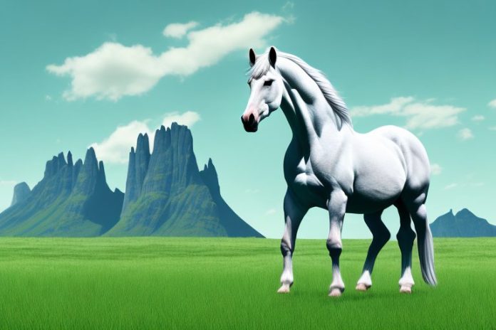 A majestic fjord horse standing in a grassy field in polokwane