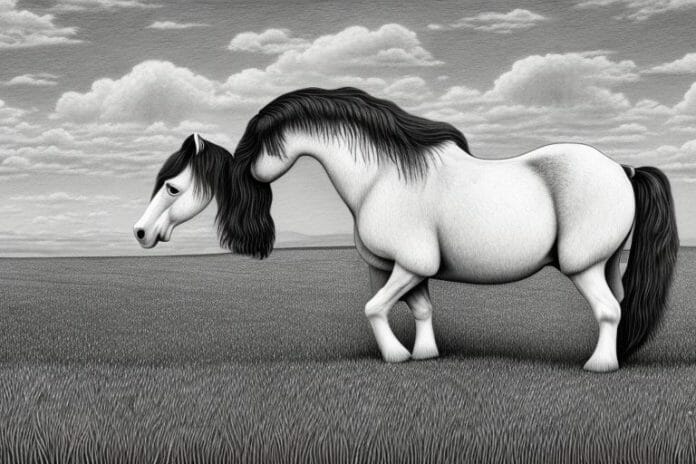 A shire horse in a field in uitenhage