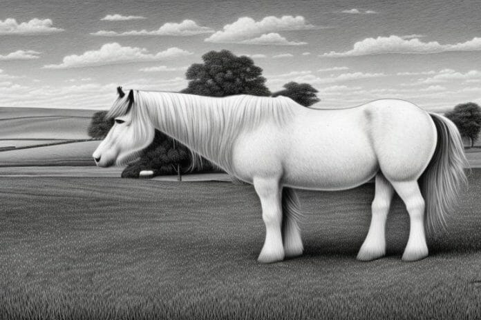 A shire horse in a rural setting in aliwal north