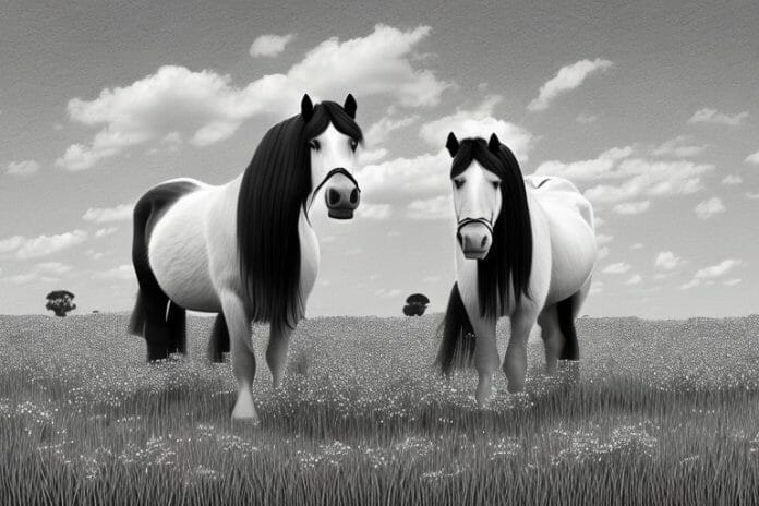 A shire horse standing in a field in pretoria