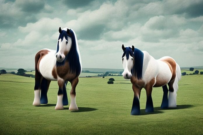 A shire horse in a rural setting in east rand