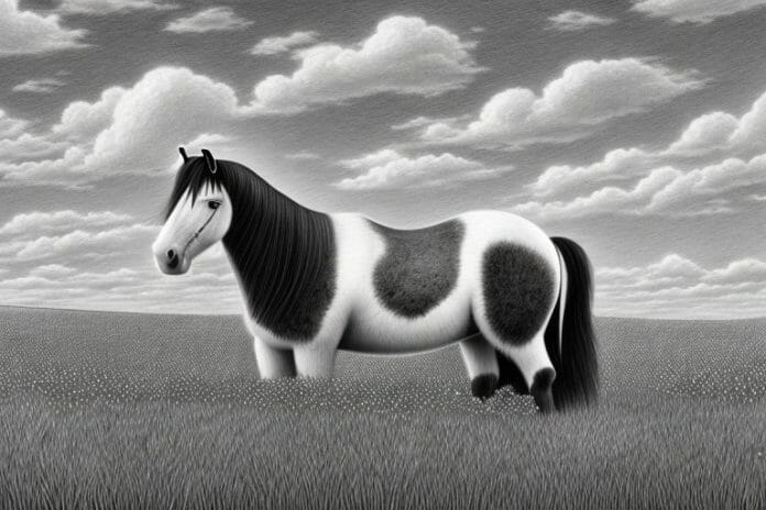 A shire horse in a field in vereeniging