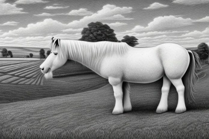 A shire horse in a rural setting in randburg