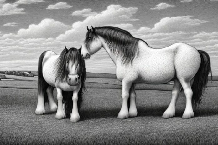 A shire horse in a rural setting in centurion