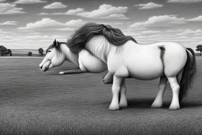 A shire horse in a rural setting in polokwane