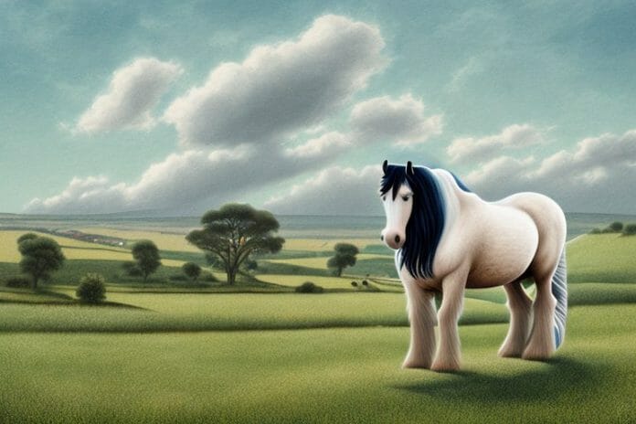 A shire horse in a rural setting in lebowakgomo