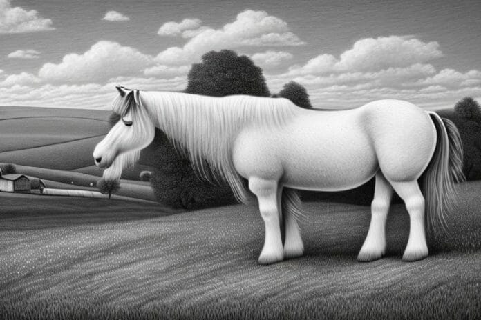 A shire horse in a rural setting in louis trichardt