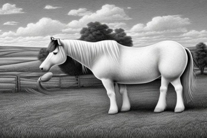 A shire horse in a rural setting in modimolle