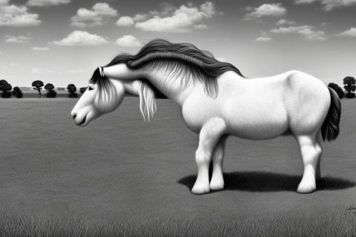 A shire horse in a rural setting in mafikeng