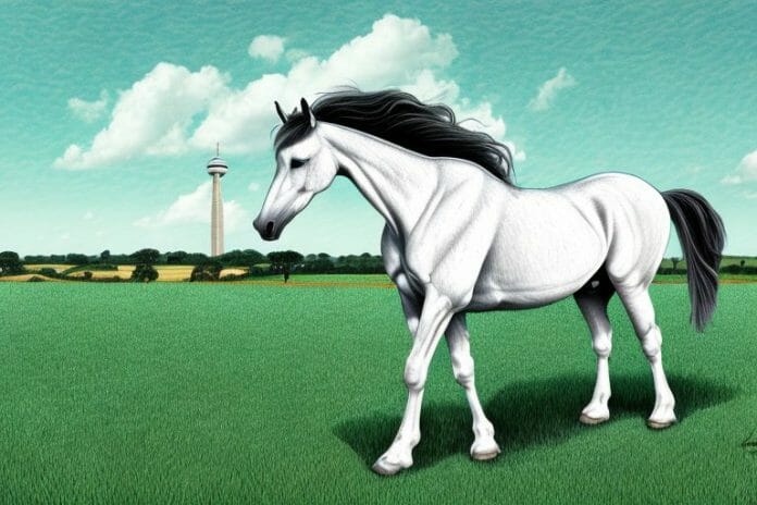 A cob horse in a field in durban