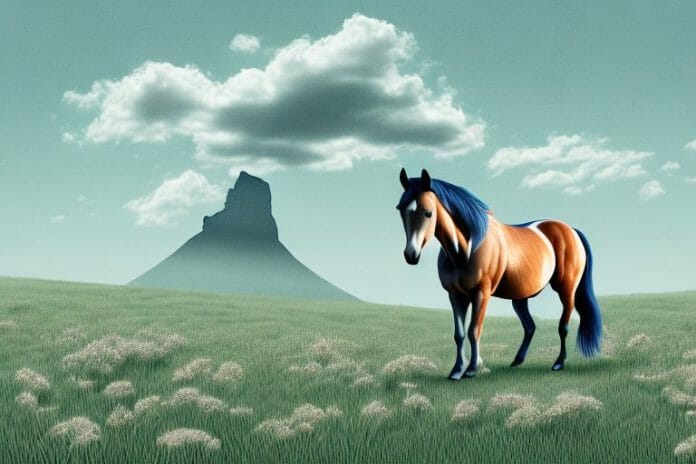 A horse in a field in mthatha