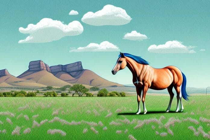 A horse in a field in graaff-reinet