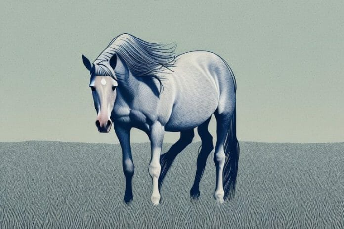 A horse in a field in aliwal north