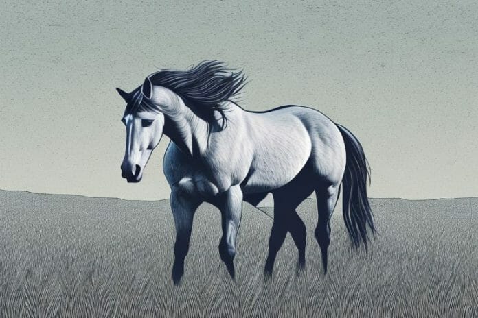 A horse in a field in the free state
