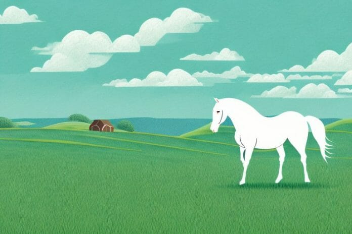 A horse in a field