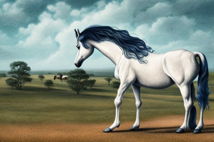 A cob horse in a rural setting in soweto