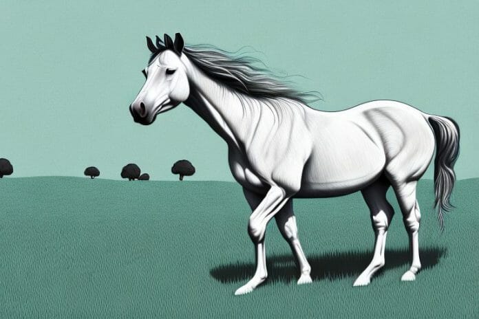 A horse in a field at kempton park