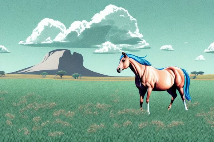 A horse in a field in modimolle