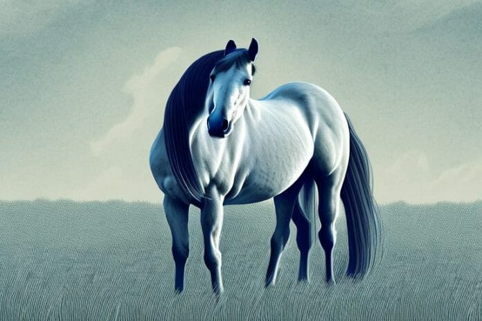 A horse in a field