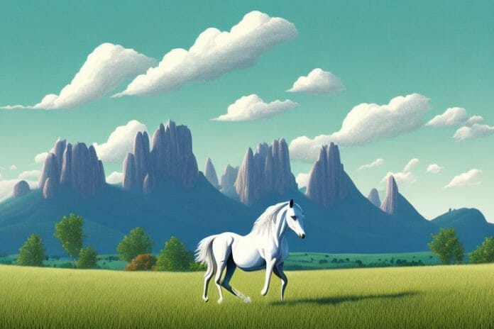 A horse in a field
