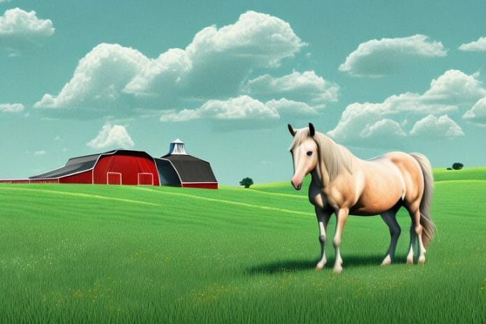 A horse in a field