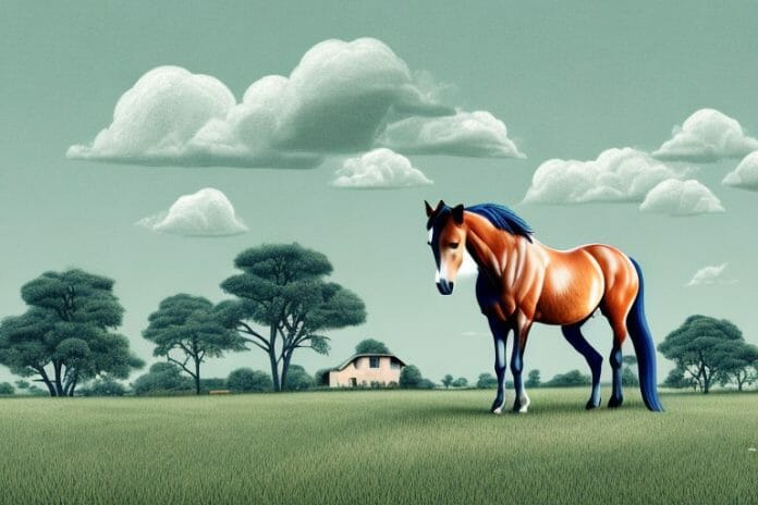 A horse in the countryside of lichtenburg