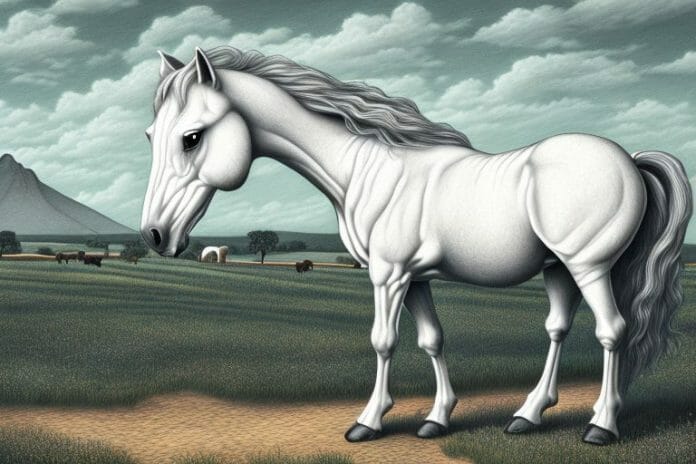 A cob horse in a rural setting in paarl