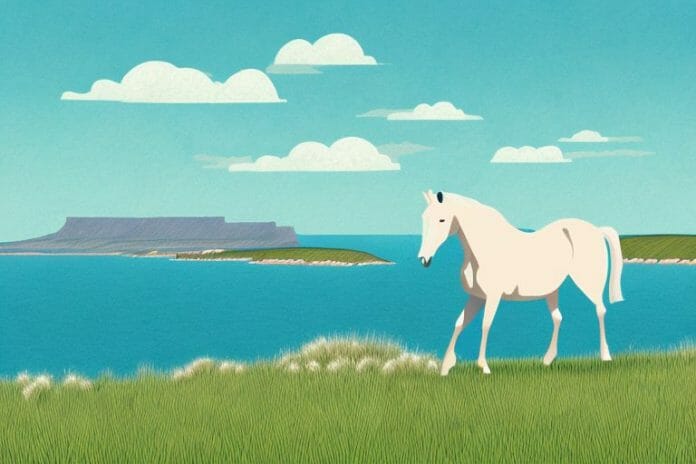 A horse in a field