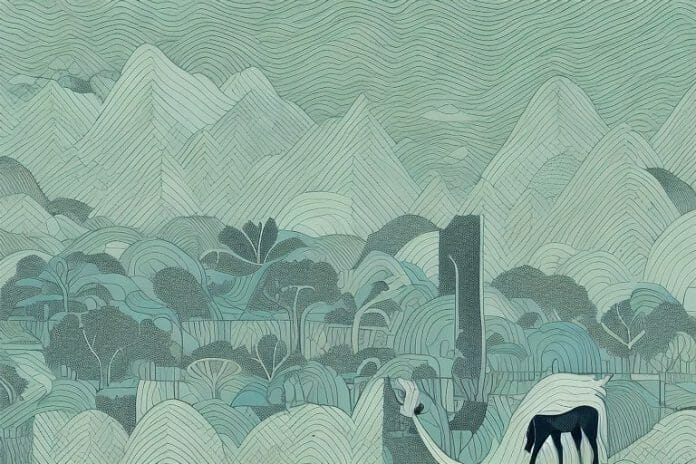 A tongaat landscape featuring a hackney horse in the foreground