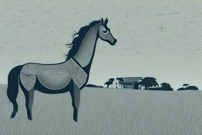 A hackney horse in a rural setting in ballito