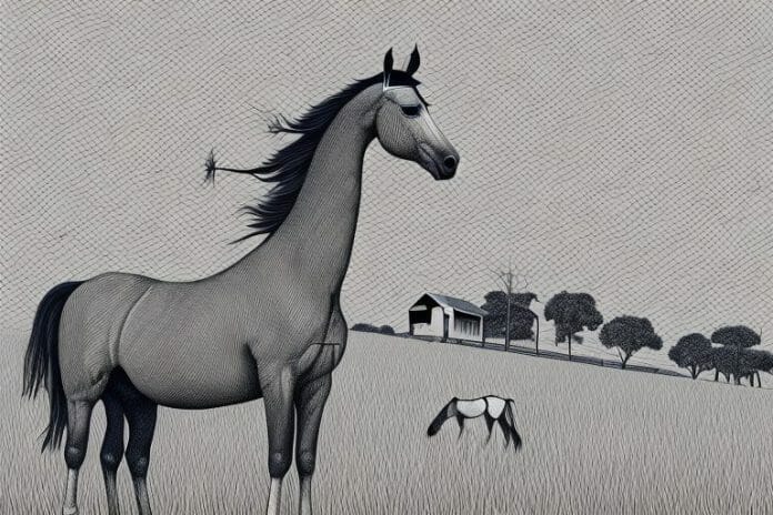 A hackney horse in a rural setting in mthatha