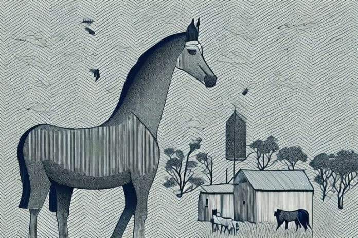 A hackney horse in a rural setting in gauteng
