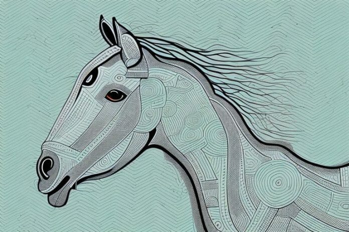 A hackney horse in the johannesburg landscape