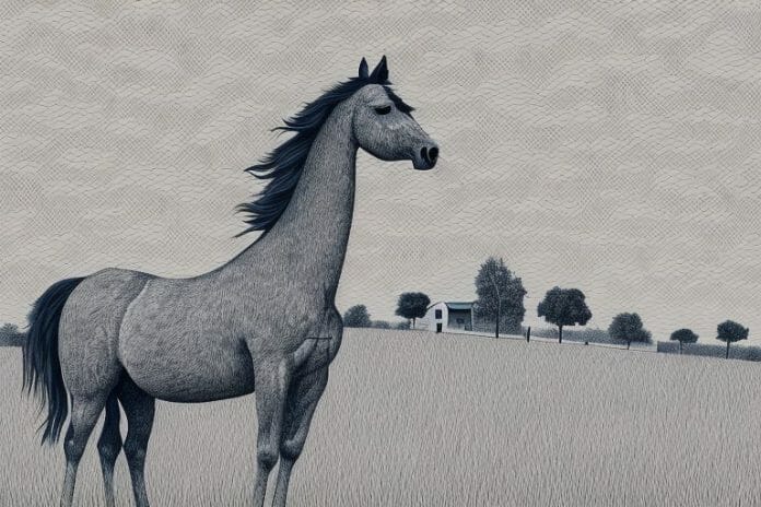 A hackney horse in a rural setting in randburg