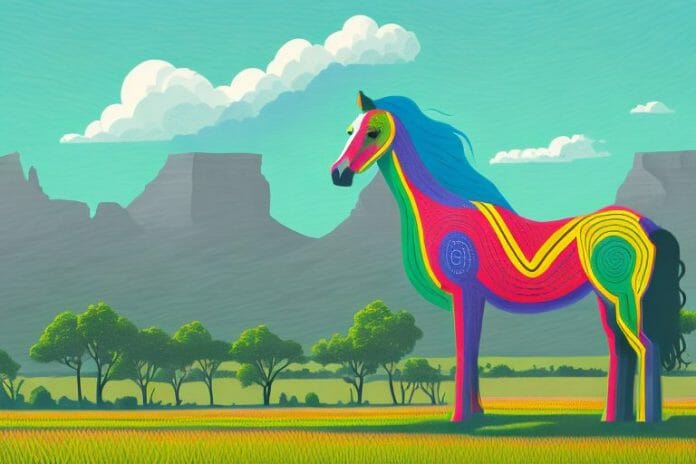 A hackney horse in a south african landscape
