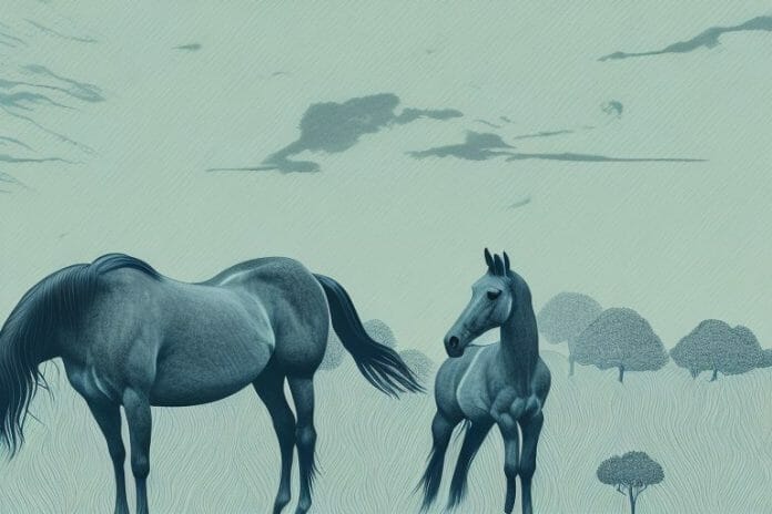 A hartswater landscape featuring a hackney horse in the foreground