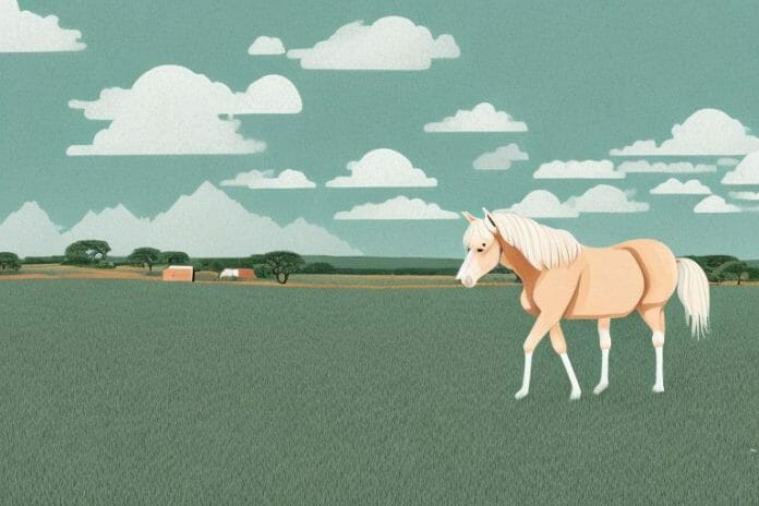 A haflinger horse in a rural landscape in richards bay